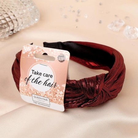 Hair cap "prestige" 3 cm, red metallic-1