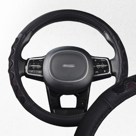 SkyWay Racer-2 m, black and red eco-leather braid