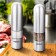A set of electric mills KitFort KT-6011, gravitational, metal, from batteries, 2 pcs