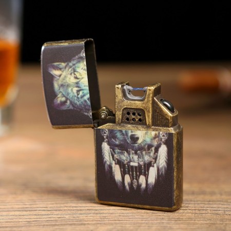 Electronic lighter "wolf spirit", arc, from USB, 1.4 x 4 x 5.5 cm-1