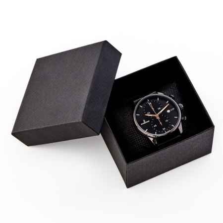 Men's wristwaters, with calendar, d-4.2 cm, strap L-26 cm, 3 atm, black-8