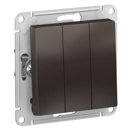Switch Sche Atn000631 Atlasdesign, SP, 10A, 3 keys, MOKKO color