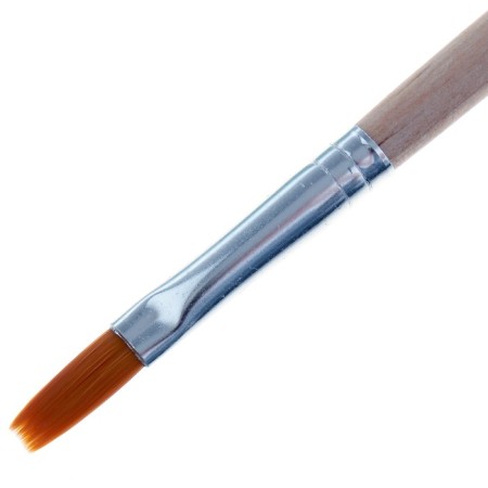 Nylon brush No. 8, flat, wooden pen-1