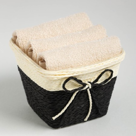 A set of terry decorative napkins Ethel "View 2" 30x30cm-3pcs, beige color, 100% cotton-4