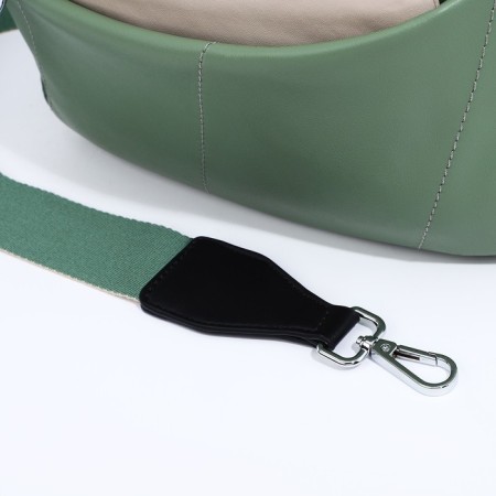 Bag Cross-Bodi with a zipper, green color-6