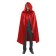Carnival cloak with a hood, length 120 cm, red color