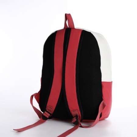 Youth backpack on lightning from textiles, 2 pockets, raspberry color-3