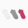 Set of children's socks (3 pairs), gray/white/fuchsia, size 27-29
