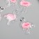 Shaker for the creativity of PVC "Pink Flamingo" with a 4.6x6 cm glitter