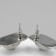 Earrings with pearls "atmosphere" rectangle, white color in silver