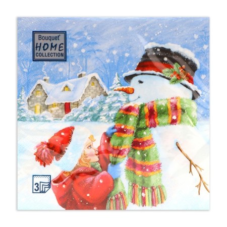 New Year's napkins Paper Home Collection "Together" Warmer ", 3 layers, 33x33 cm, 20 pcs-1