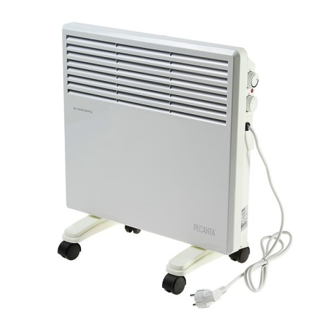 Resanta heater OK-100, convector, 1000 watts, 10 m², wheels, white