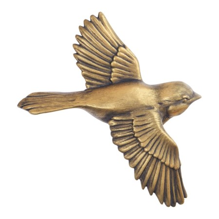 Wall decoration, plaster panel "birds" 5 pcs, bronze-6