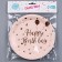 Paper plate "Happy birthday", set of 6 pcs., Pink color