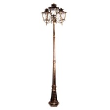 Sadovo-park lamp Feron PL638, IP44, E27, 60 W, 650x570x2290 mm, color black gold