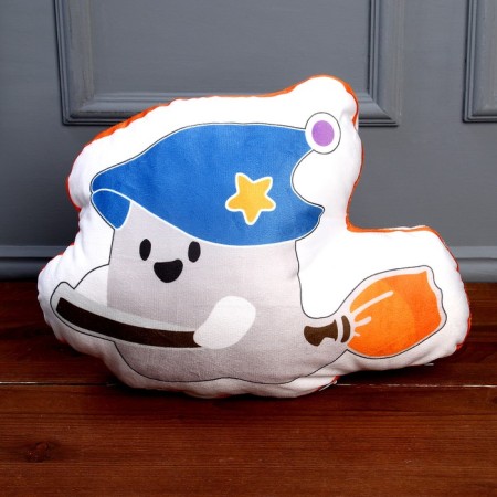 Soft toy "Ghost" on a broomstick, white color-2