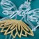 Jewelry decoration "Thumbelina skirt" 9.5x14.5 cm, transparent-gold