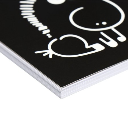Lowed A6 planing, with opened sheets, 50 sheets, gluing, soft cover, time-2