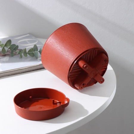 Pot for flowers with basal watering "Alliance", 1 l, d = 13 cm, h = 12 cm, color terracotta-2
