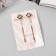 Invisible hair "Hadley" (set 2 pcs) rhombus, 6 cm, pink gold