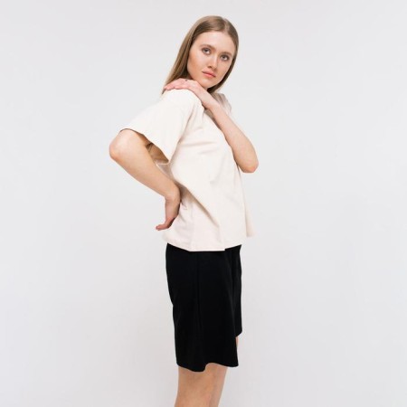 Women's T-shirt Minaku Regular Fit: Beige color, river 48-1