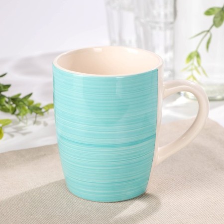 Mug of the ceramic share "Michaela", 390 ml, the color of turquoise