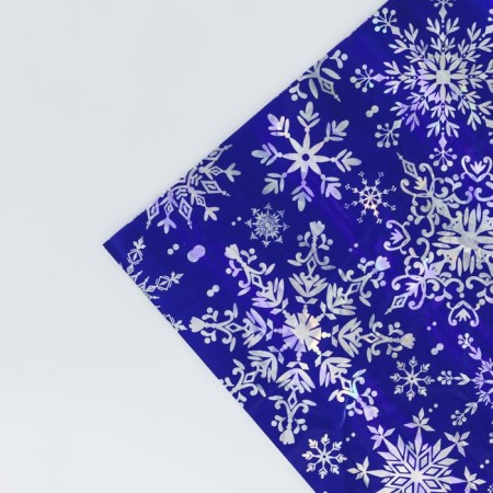 Film packaging holography "Snowflakes", 100 x 70 cm, New Year-1