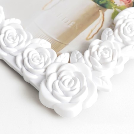 Photo frame plastic 10x15 cm "Rosary" white 22x17 cm-2