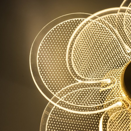 Bra "flower" Led 3000k gold 20x20x10cm-4