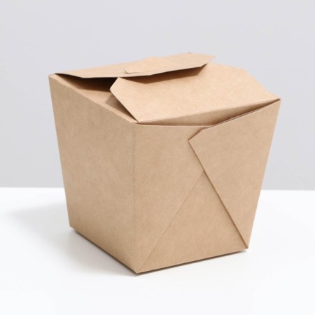Box for noodles "Wok" team, craft, 9 x 9 x 9 cm