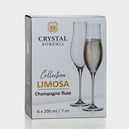 Set of glass glasses for champagne Limosa, 200 ml, 6 pcs-7