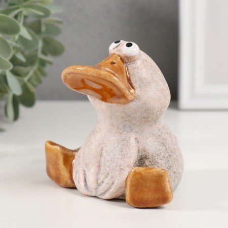 Souvenir Ceramics "Duckling sits" 9.2x9x9.8 cm-3