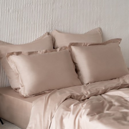 KIA pillowcase set, size 70x70 cm, gray-beige color, 2 pcs
