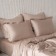 KIA pillowcase set, size 70x70 cm, gray-beige color, 2 pcs