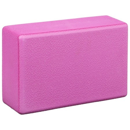 Yoga block, ribbed, 23 x 15 x 8 cm, 190 g, pink color-2