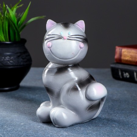 Pig a piggy bank "Cat Smileshkin" gray 15x11x10cm
