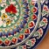 Plate of the Rishtan ceramics "Flowers", 26 cm, blue mix