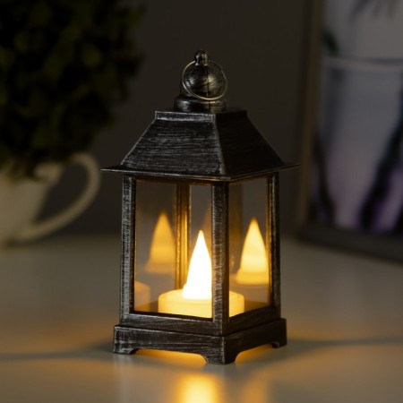 Nightlight "Light Small" LED from batteries 3xlr44 black-silver 6x6x13 cm-2