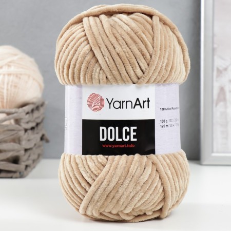Yarn "Dolce" 100% micropoliester 120m/100g (747 beige)