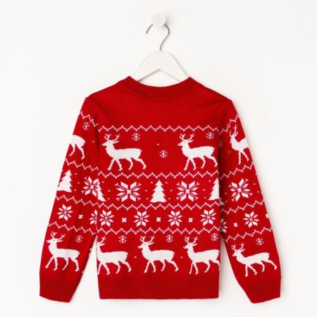 Knitted children's kaftan "New Year" size 32 (110-116 cm)-8