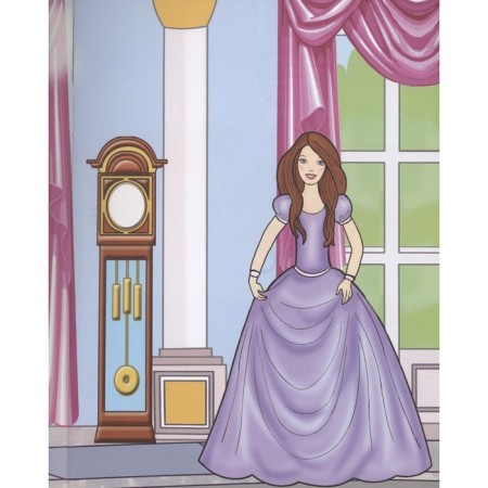 We dress the princesses. With reusable stickers-2