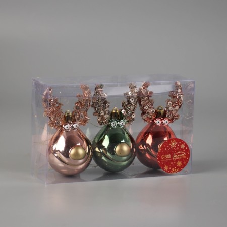Decoration Christmas tree "Olennok Cole" (set of 3 pcs) 11.5x5.5 cm, mix-1
