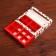 Box for sweets 16 pcs, 17.7 x 17.7 x 3.8 cm "Santa Claus, snowmen"