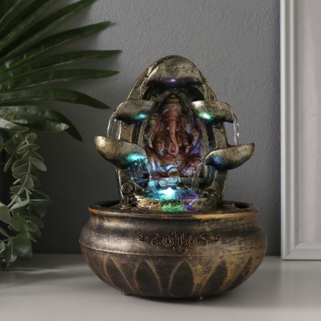 Ganesh desktop fountain "Ganesha with 5 bowls" 22.5x16x16 cm