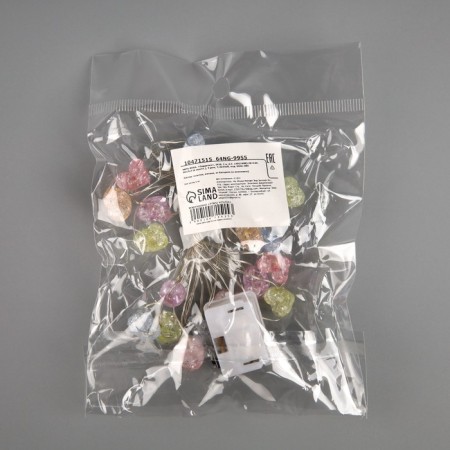 Rosa thread. "Hearts", IP20, 2 m, N.S. LED (1608) -20-4.6V, AG13X3 (in the set), 3 dir, glow warm white-6