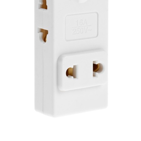 The tee is flat, rotary, 4 outlets, 10a, without salary, white-3