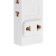 The tee is flat, rotary, 4 outlets, 10a, without salary, white