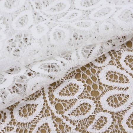 Lace elastic fabric, 190 mm × 2.7 ± 0.5 m, milk color-1