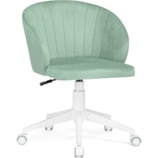 Computer chair Plastic Plastic/velor, white/green 59x60x78 cm