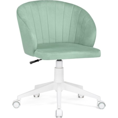 Computer chair Plastic Plastic/velor, white/green 59x60x78 cm